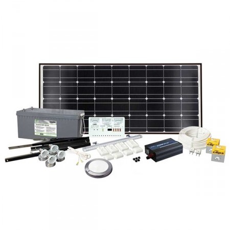 Solcelleanlegg 12V 100Watt AGM 260At