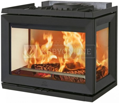 Jtul I 520 FRL sort lakk, glass front , hyre og venstre side