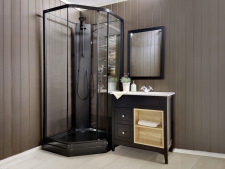 Dusjkabinett Elsa 90x90 Sort Dusjkabinett Elsa 90x90 Sort