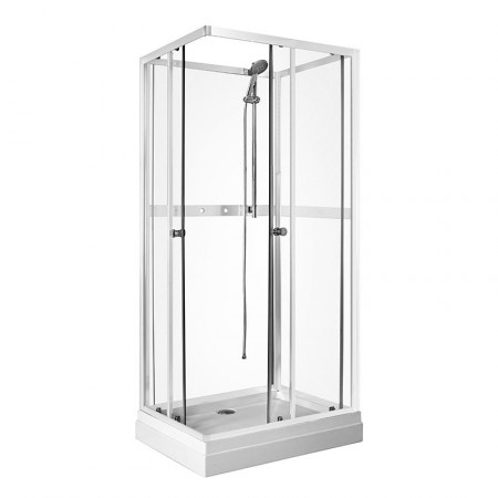 Jasmine Dusjkabinett Hvit 90x70x195cm Venstre Jasmine Dusjkabinett Hvit 90x70x195cm Venstre